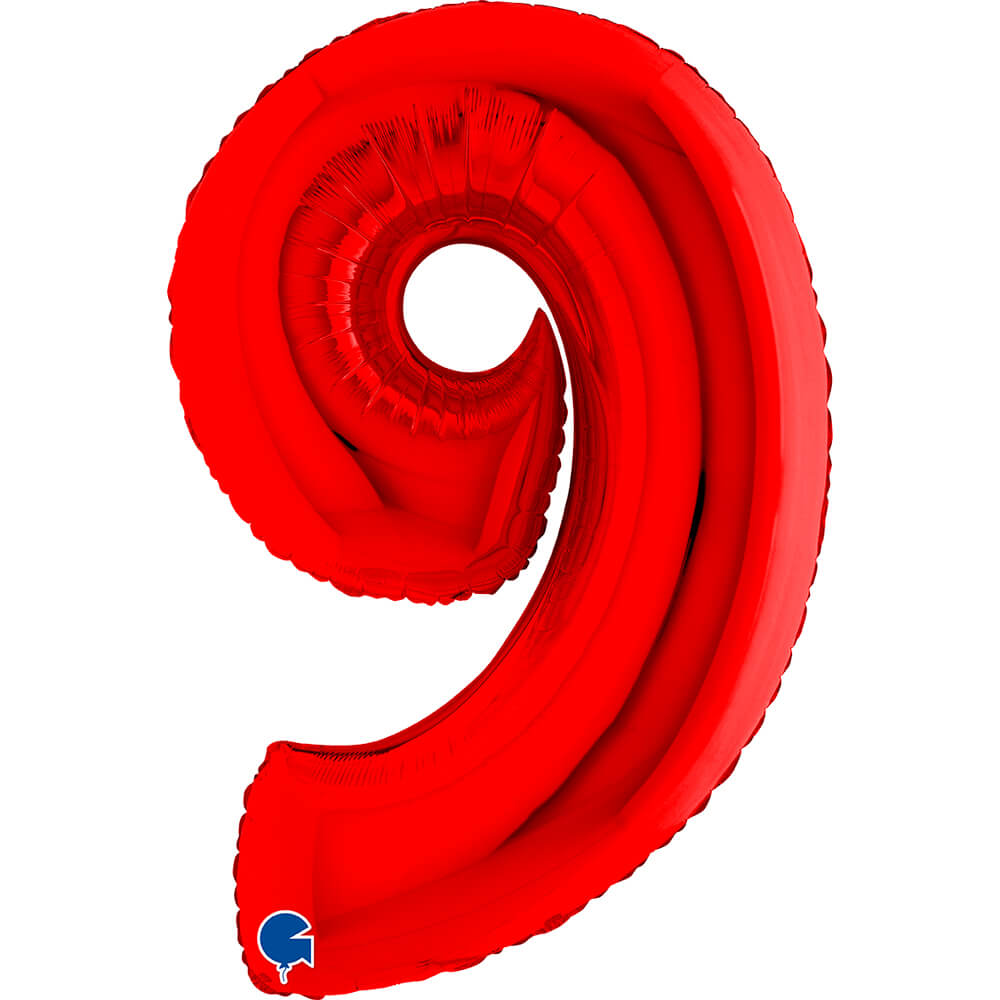 Ballon chiffre - rouge - 40" - Gonflage Hélium en boutique