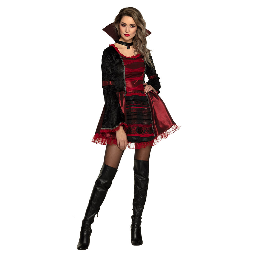 Costume Vampire Impératrice Adulte – Tailles 36/38 et 40/42 Halloween et Bal Masqué