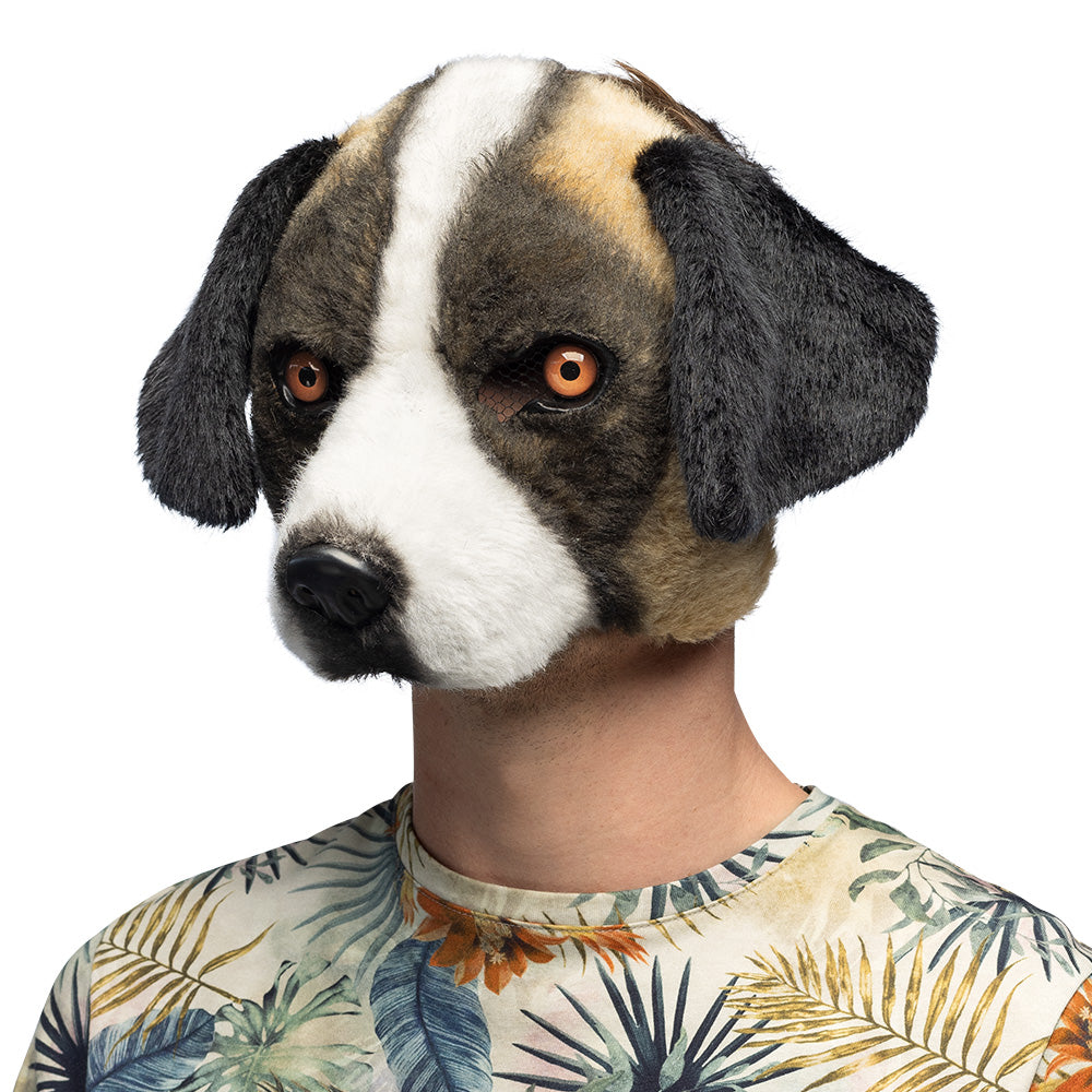 Demi-Masque Peluche Chien Saint-Bernard Adulte – Carnaval et Soirée Déguisée
