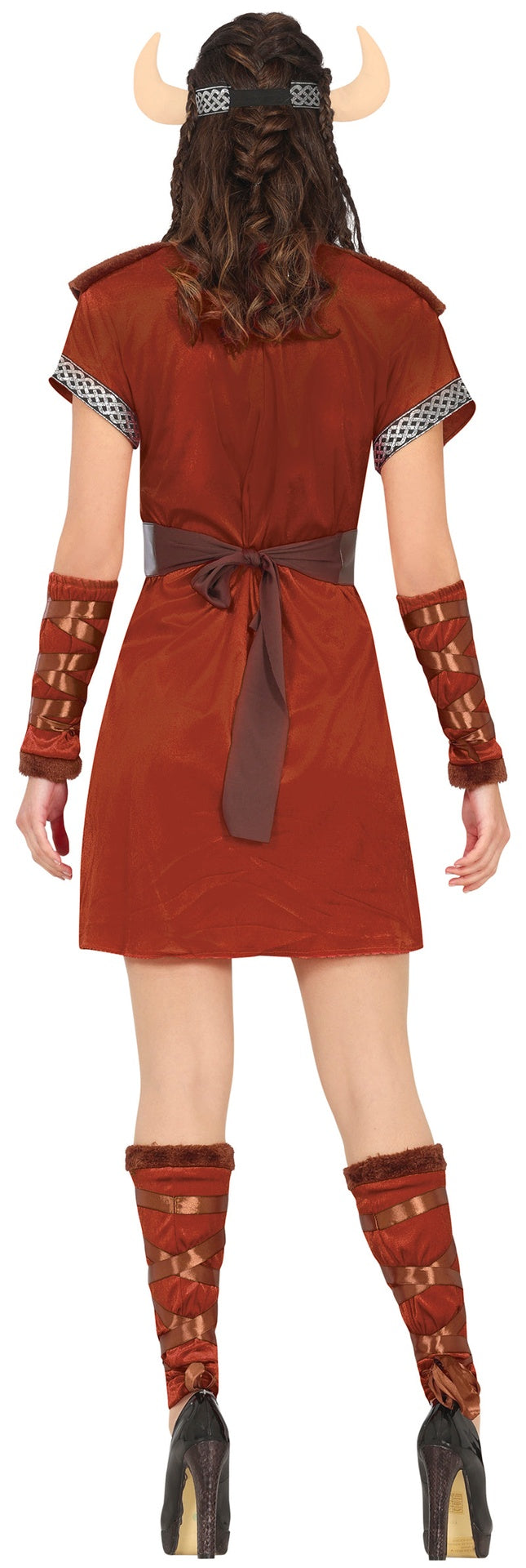 Déguisement viking femme adulte brun et gris