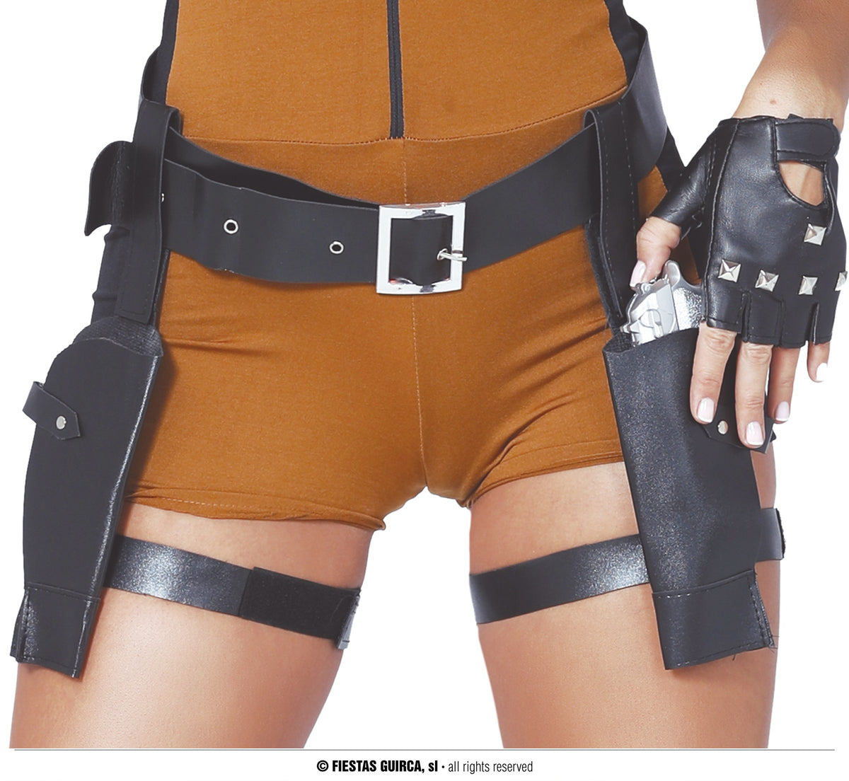 Déguisement Aventurière Femme - Cartouchière, Ceinture et Combinaison