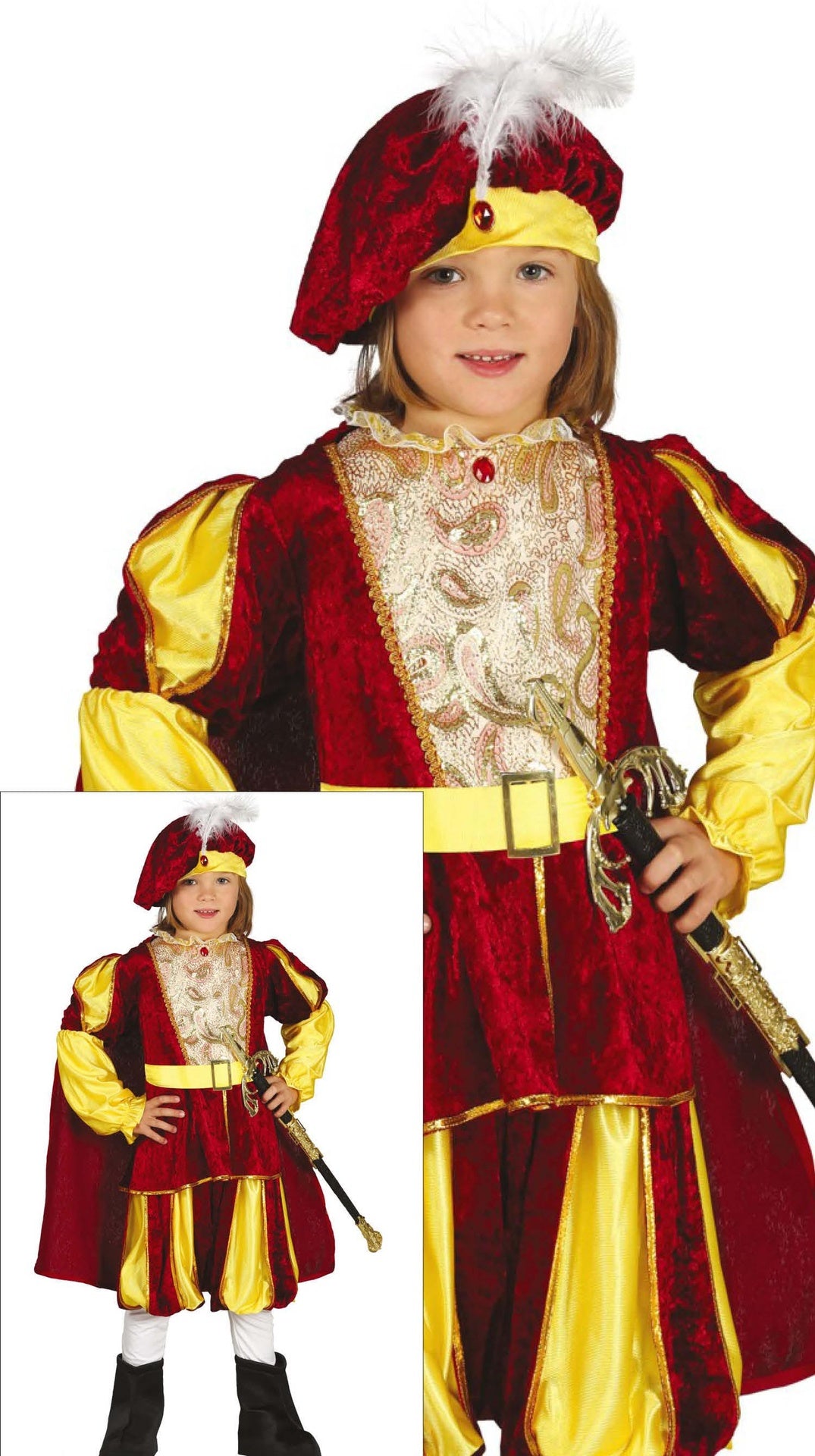 Déguisement Prince Garçon - Chemise, Cape et Pantalon