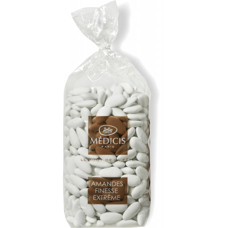 Dragées Amandes Lérida Blanc "Finesse Extrême" Médicis - Boite 1kg