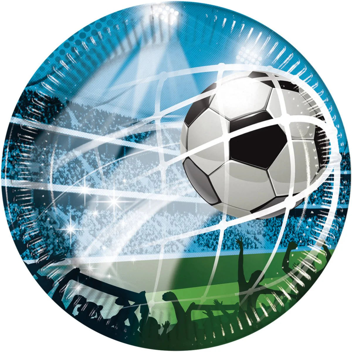 Assiettes "Football Fans" : Le Terrain d'Excellence pour Vos Buffets (Lot de 8)