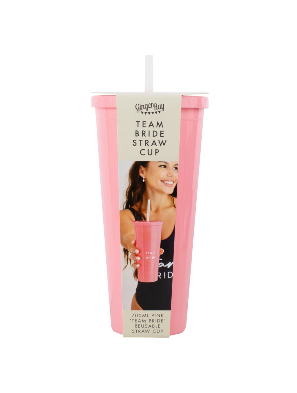 Gourde Rose "Team Bride" – Accessoire EVJF Élégant et Pratique