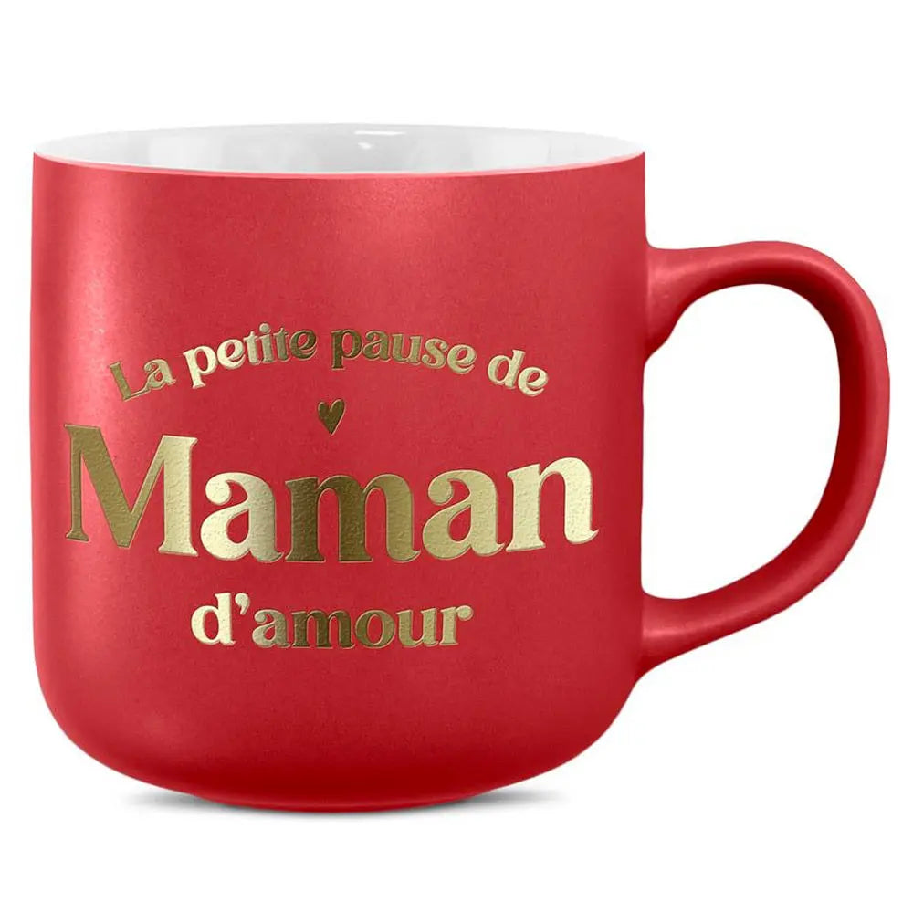 Mug "Maman d’Amour" Corail Mat – Cadeau Fête des Mères