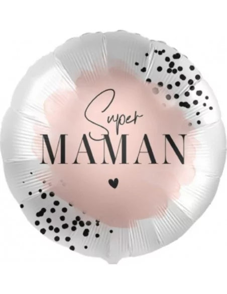 Ballon Aluminium "Super Maman" – Décoration Fête des Mères