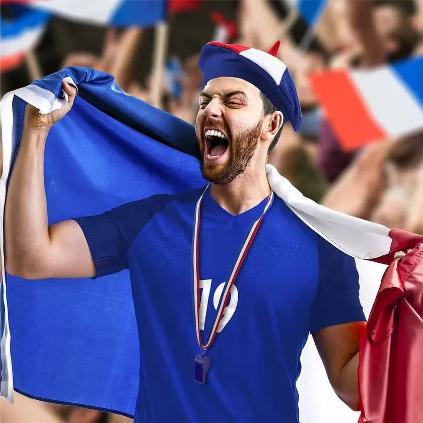 Drapeau France "Cocorico" – Accessoire de Supporters & Fête Nationale