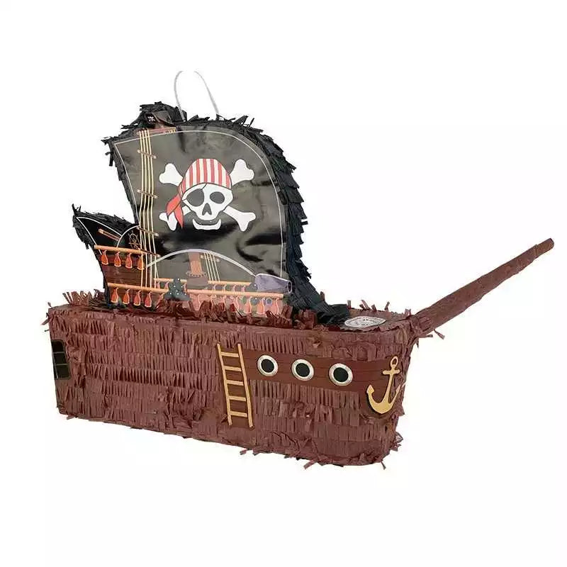 Piñata Silhouette « Bateau de Pirate » – hissez les voiles pour une chasse au trésor inoubliable !