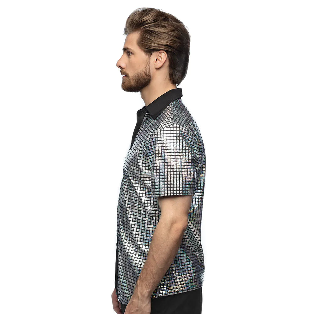 Chemise Disco Diamond Argent