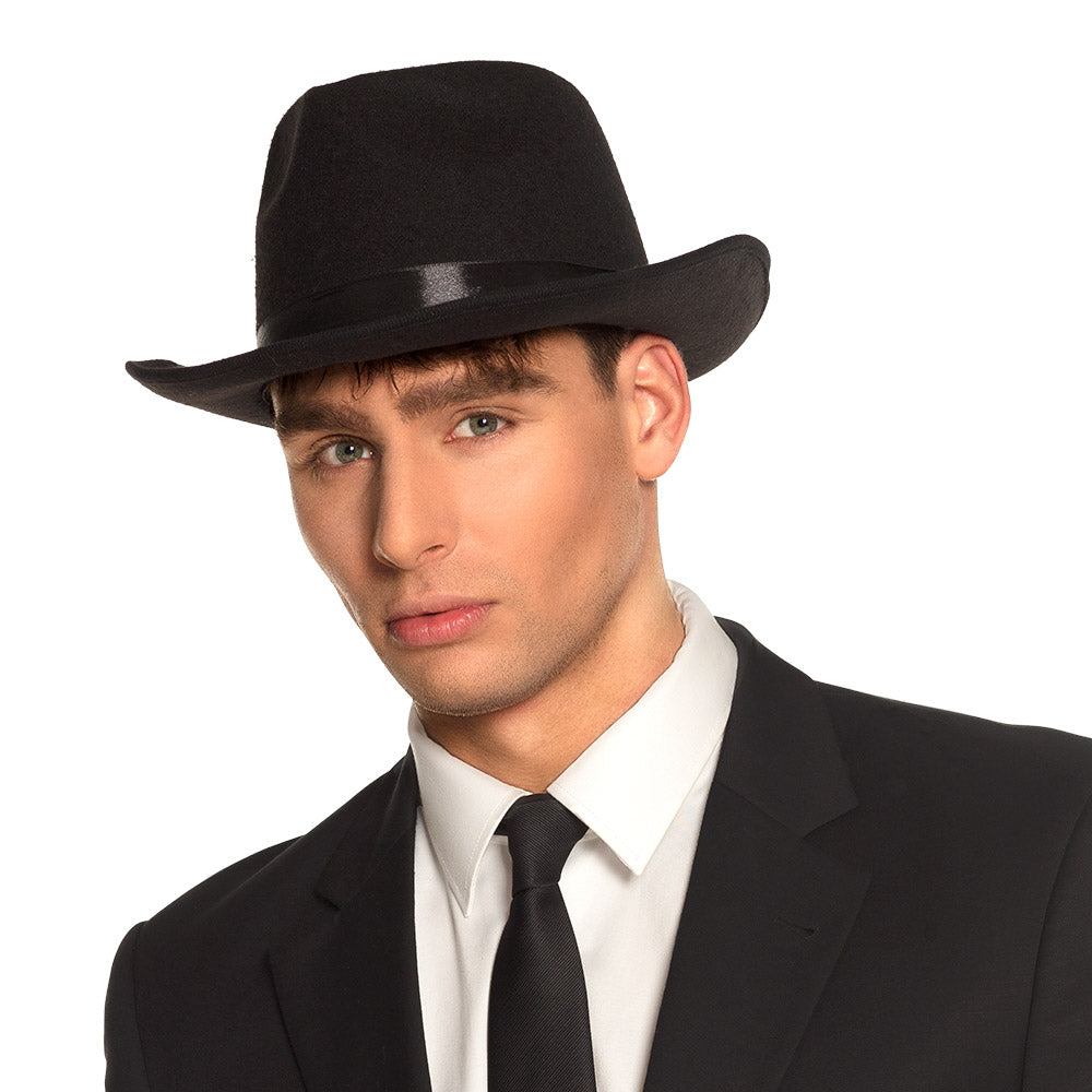 Chapeau Feutre Noir Dwight – Accessoire Déguisement Adulte Soirée Costumée