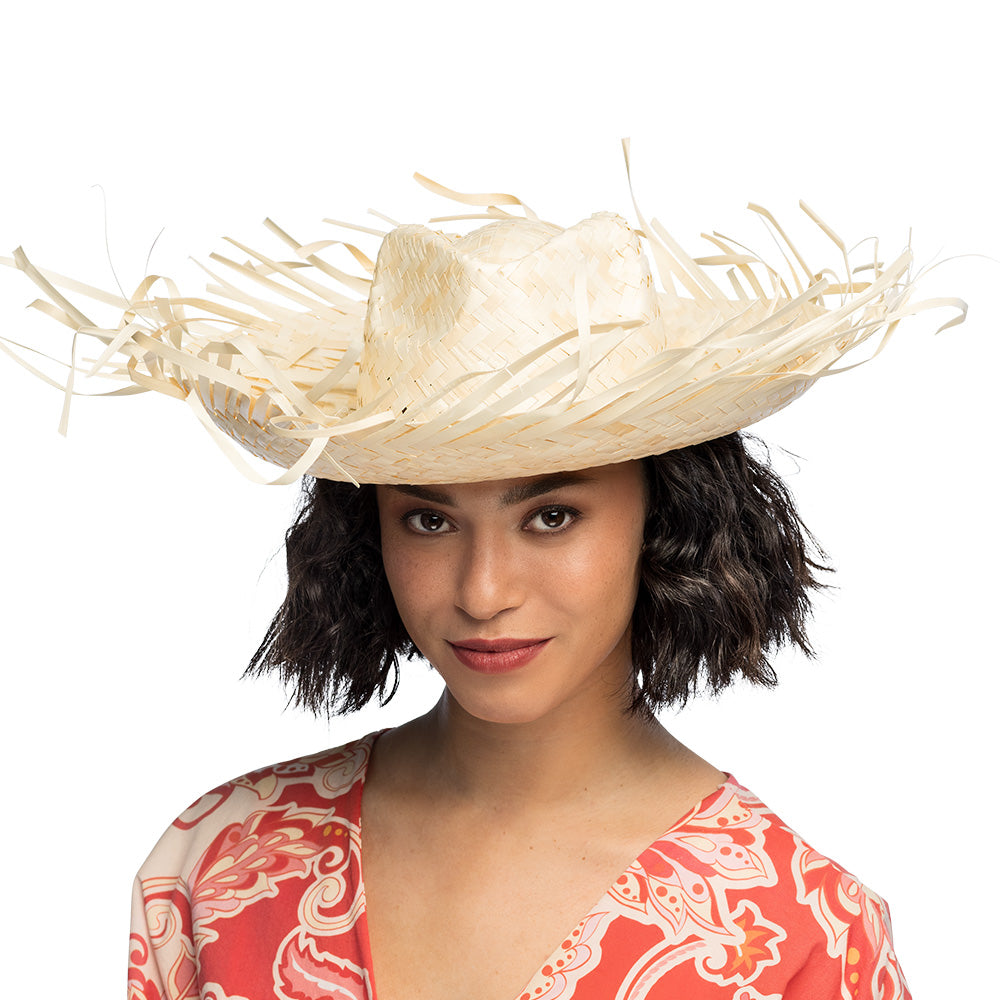 Chapeau de Paille Caribbean – Accessoire Déguisement Tropical & Soirée Été
