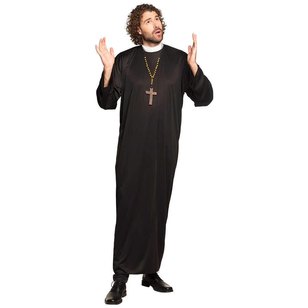 Costume Prêtre Toge avec Col Tailles M & L – Déguisement Religieux & Soirée Costumée