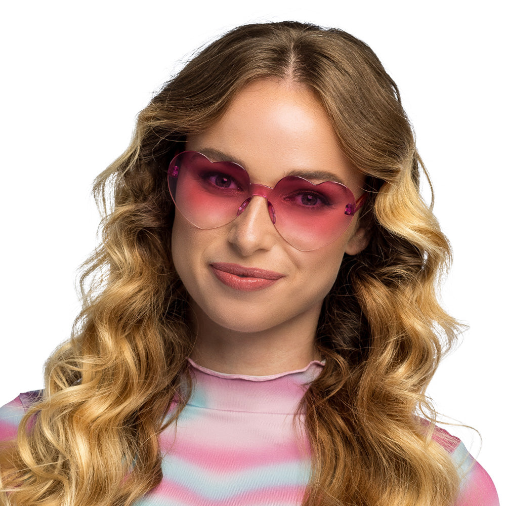 Lunettes Party Cœur Rose Festival – Accessoire Déguisement Soirée & Anniversaire Adulte