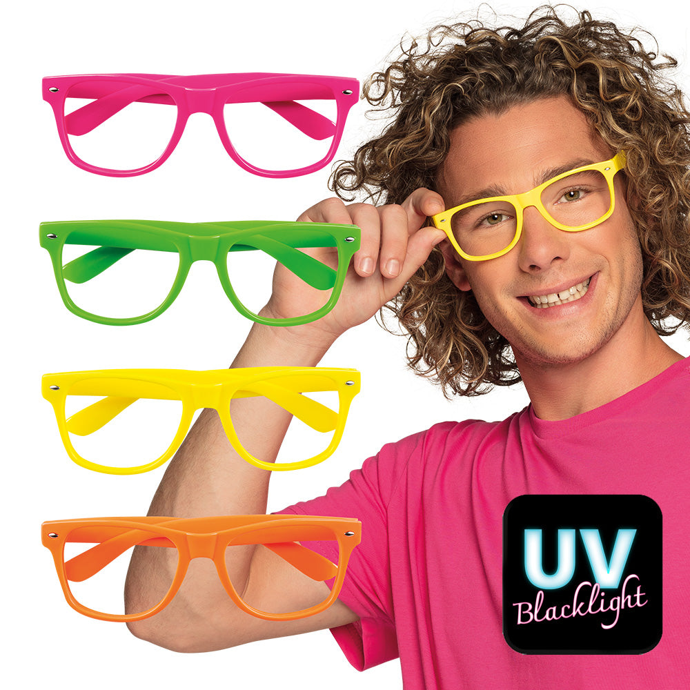 Lunettes Party Fluo Néon – Accessoire Déguisement Soirée Fluo & Festival Été