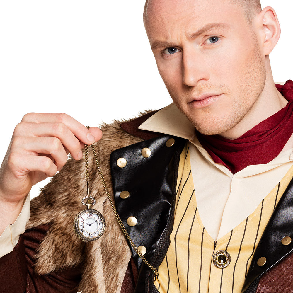 Montre de Poche Steampunk Steamclock – Accessoire Déguisement Rétro-Futuriste & Soirée