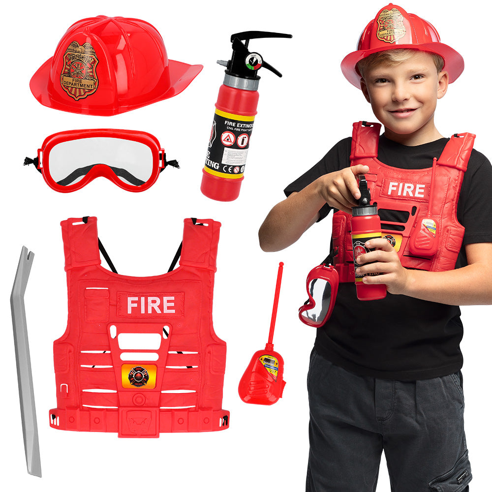 Set Déguisement Pompier Enfant 5 Pièces – Jeu de Rôle & Anniversaire Enfant