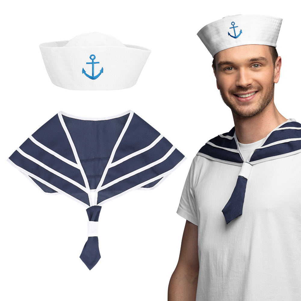 Set Accessoires Marin Capuchon & Collier – Déguisement Maritime & Soirée Thématée