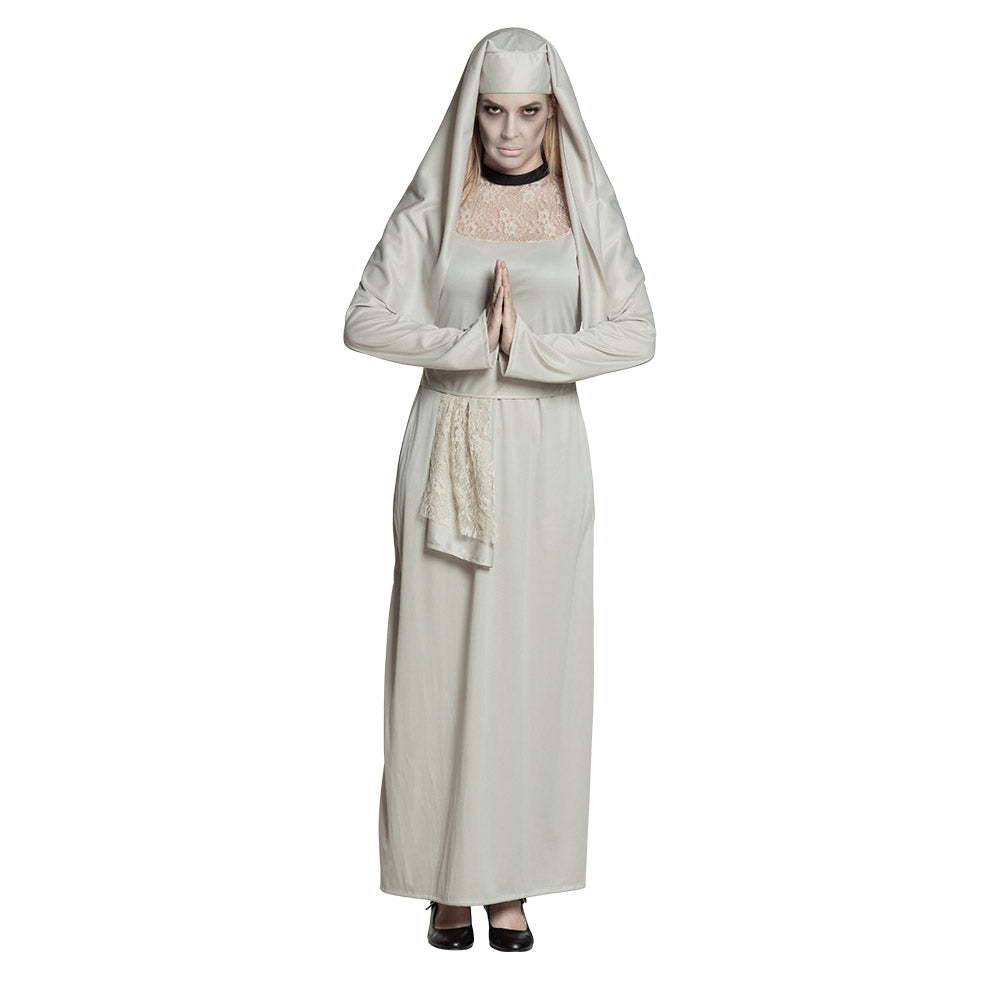 Costume Ghost Nun Adulte 44/46 – Halloween et Déguisement Horreur