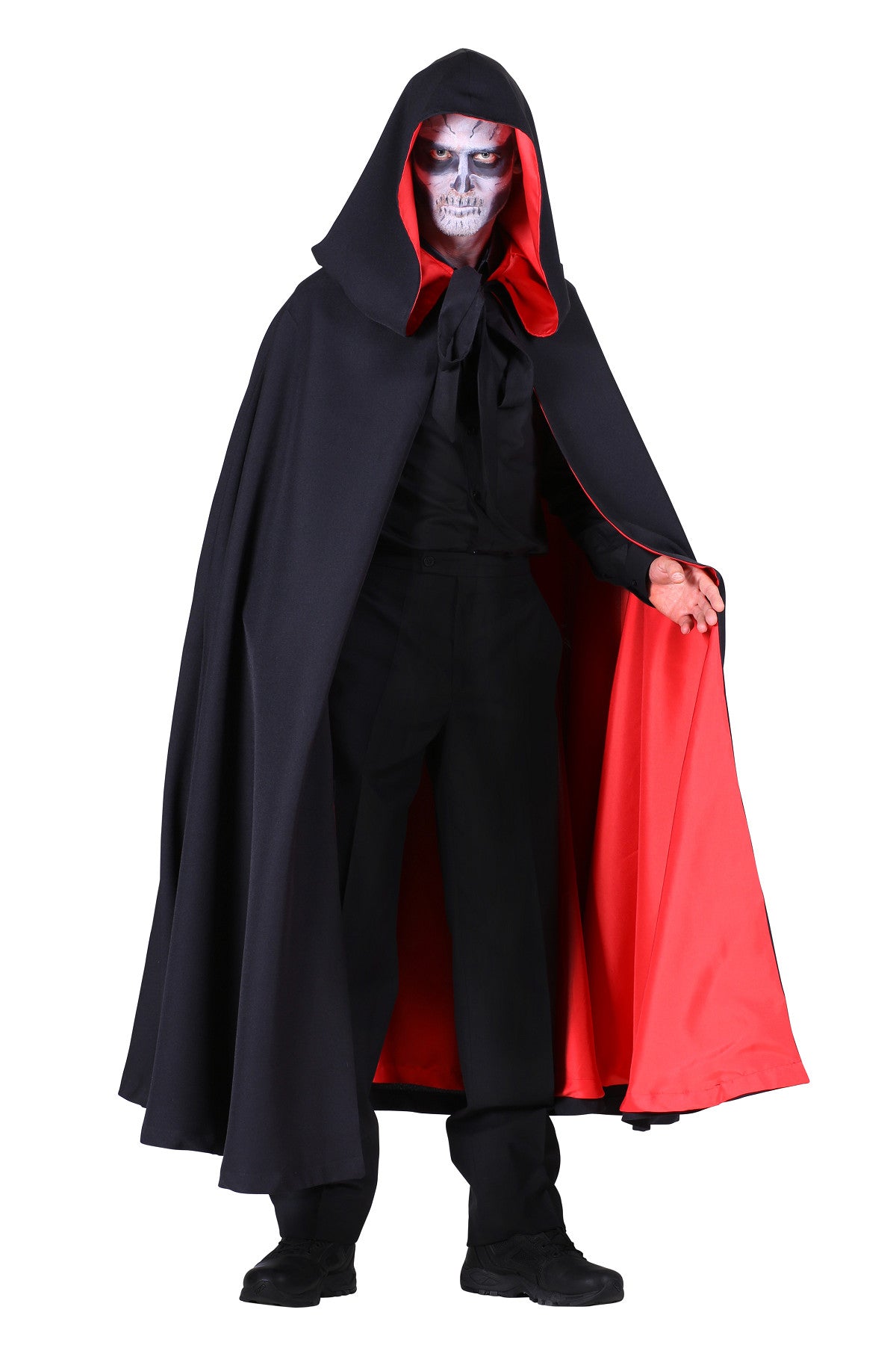 Cape Halloween Noire et Rouge Adulte – Vampire et Bal Masqué