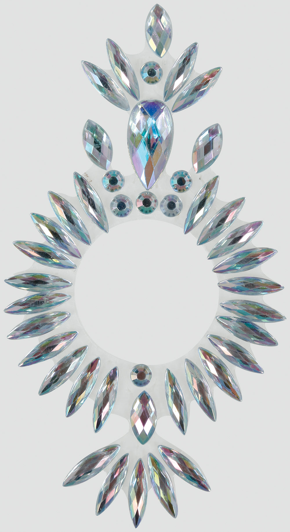 Bijou de nombril brillant - Résine argent - 10x15 cm