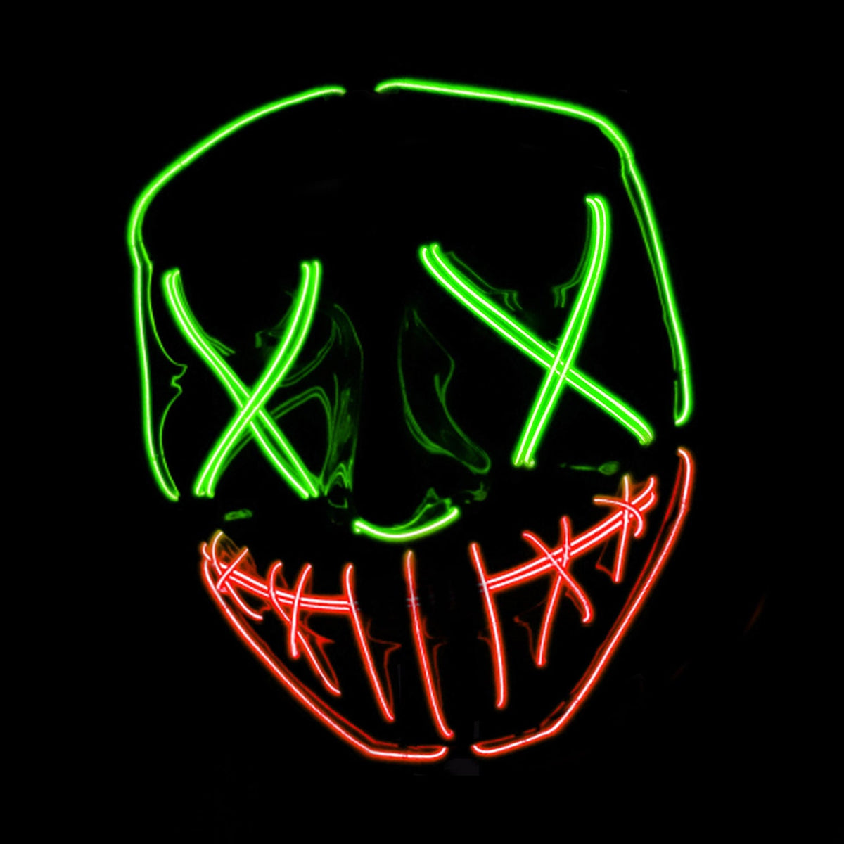 Masque LED Nightmare (Cauchemar) Yeux Verts et Bouche Rouge Original Cup – Halloween
