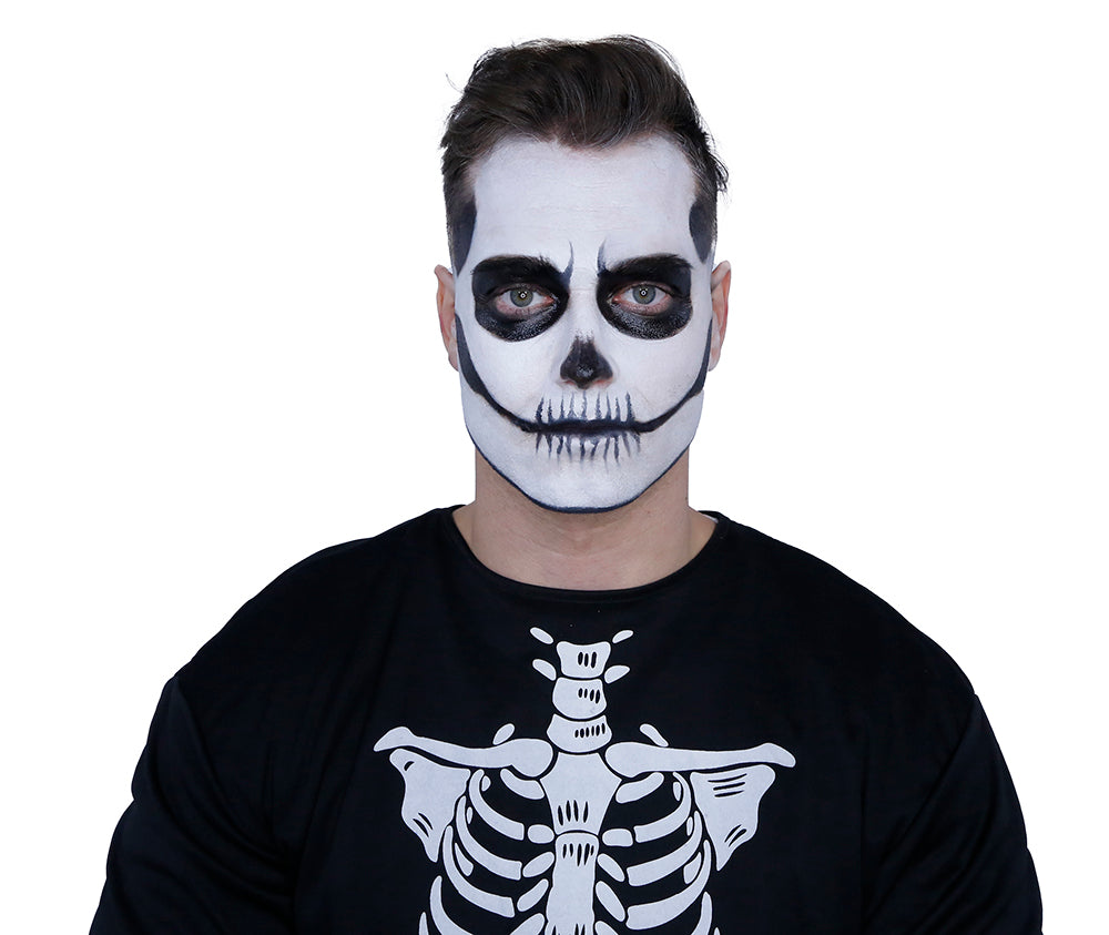 Kit Maquillage Noir et Blanc avec 2 Sticks – Squelette Halloween