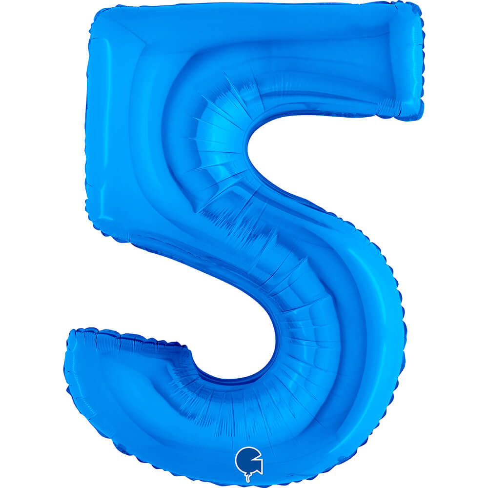 Ballon chiffre bleu - 40" - Gonflage Hélium en boutique
