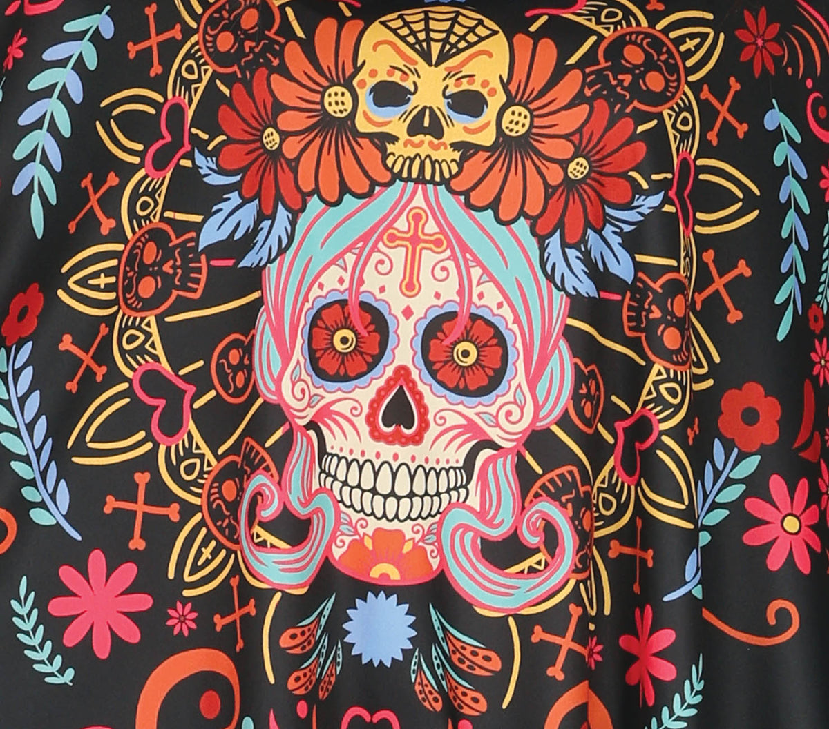 Déguisement Poncho Jour des Morts Adulte Femme – Jour des Morts et Halloween