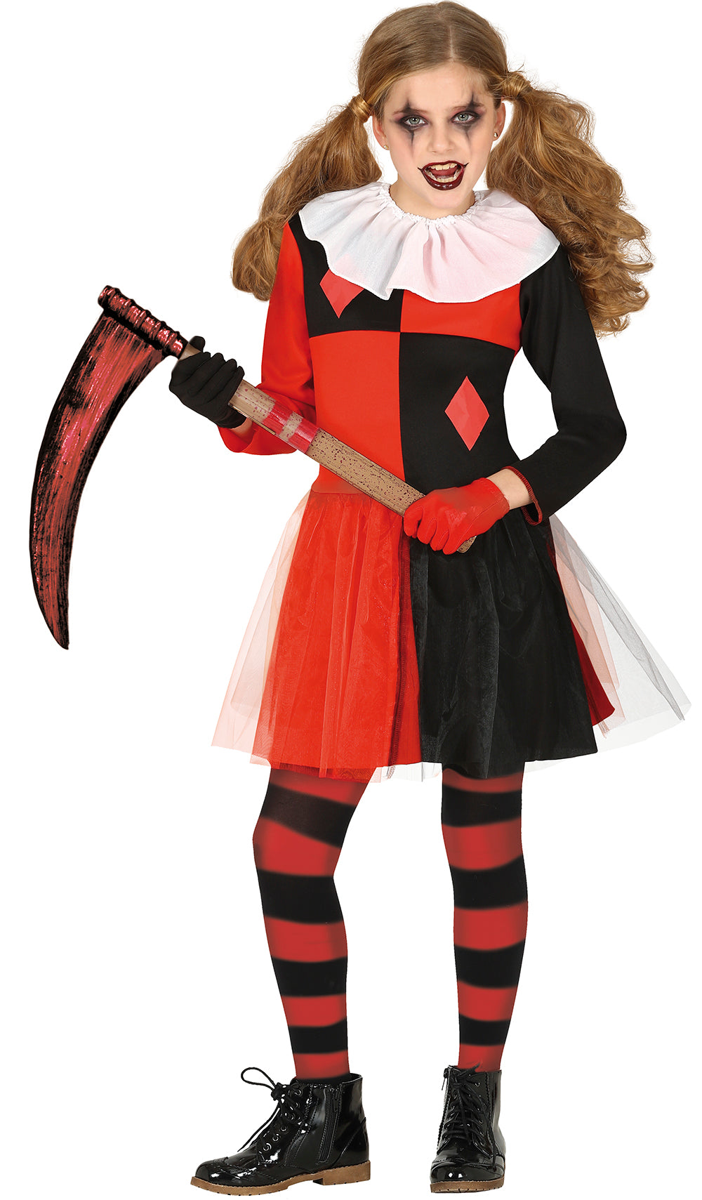 Déguisement Arlequin Rouge Enfant Fille – Halloween