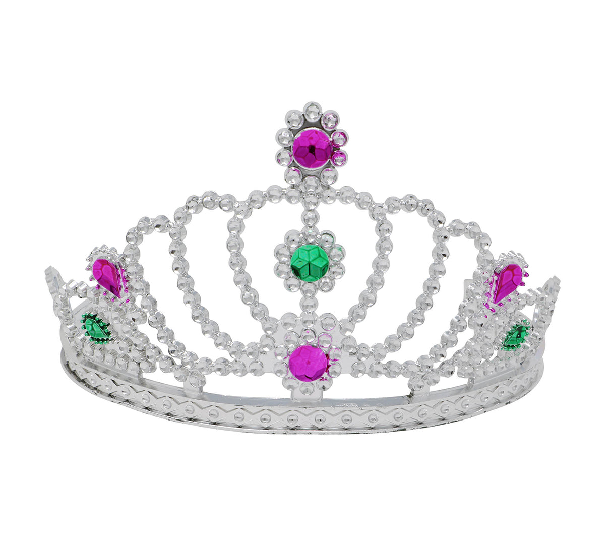 Diadème argenté en PVC - Femme - Style princesse