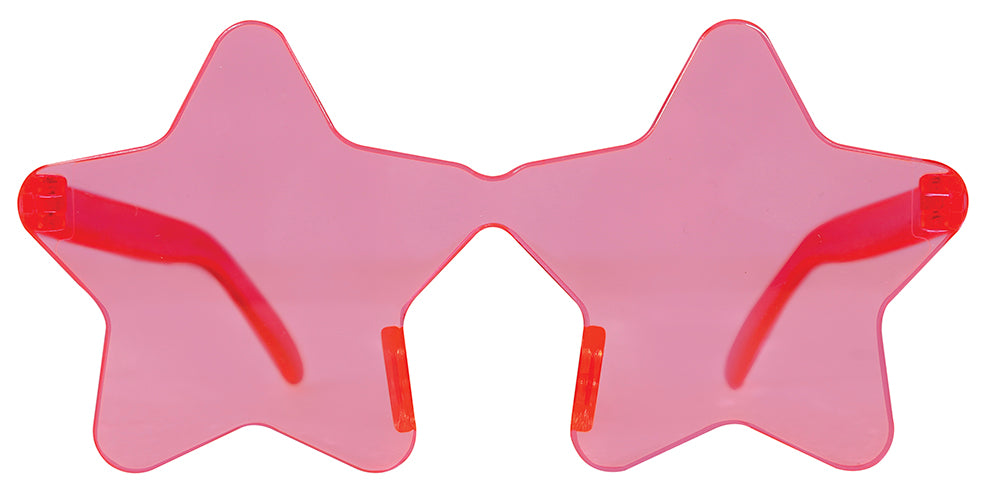 Lunettes étoiles roses en PVC - Adulte