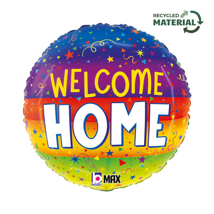 Ballon rond Welcome Home - 14" - Gonflage Hélium en boutique