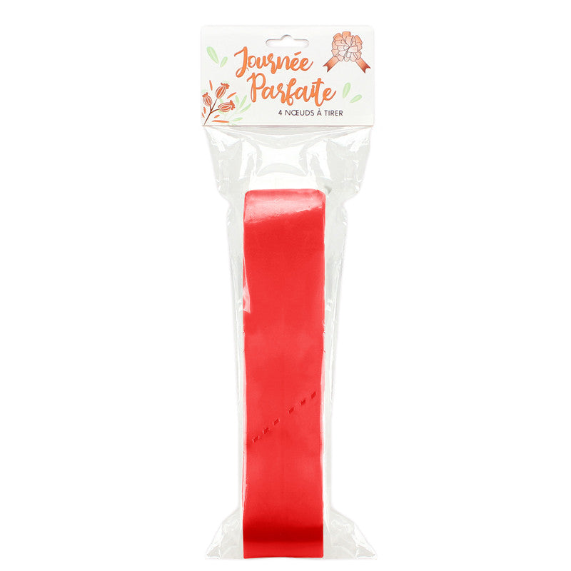 Nœuds à tirer – mariage, cadeau, décoration – lot de 4 – 18 cm