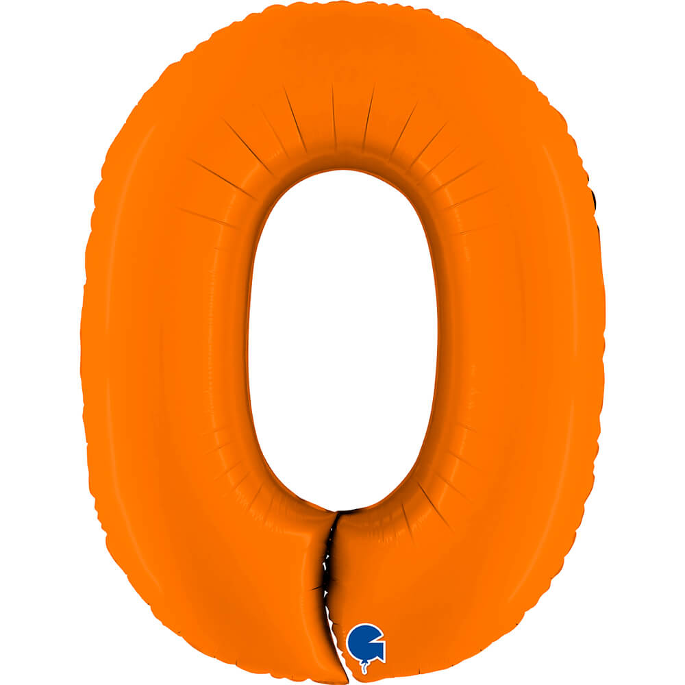 Ballon chiffre - Orange mat - 40" - Gonflage Hélium en boutique