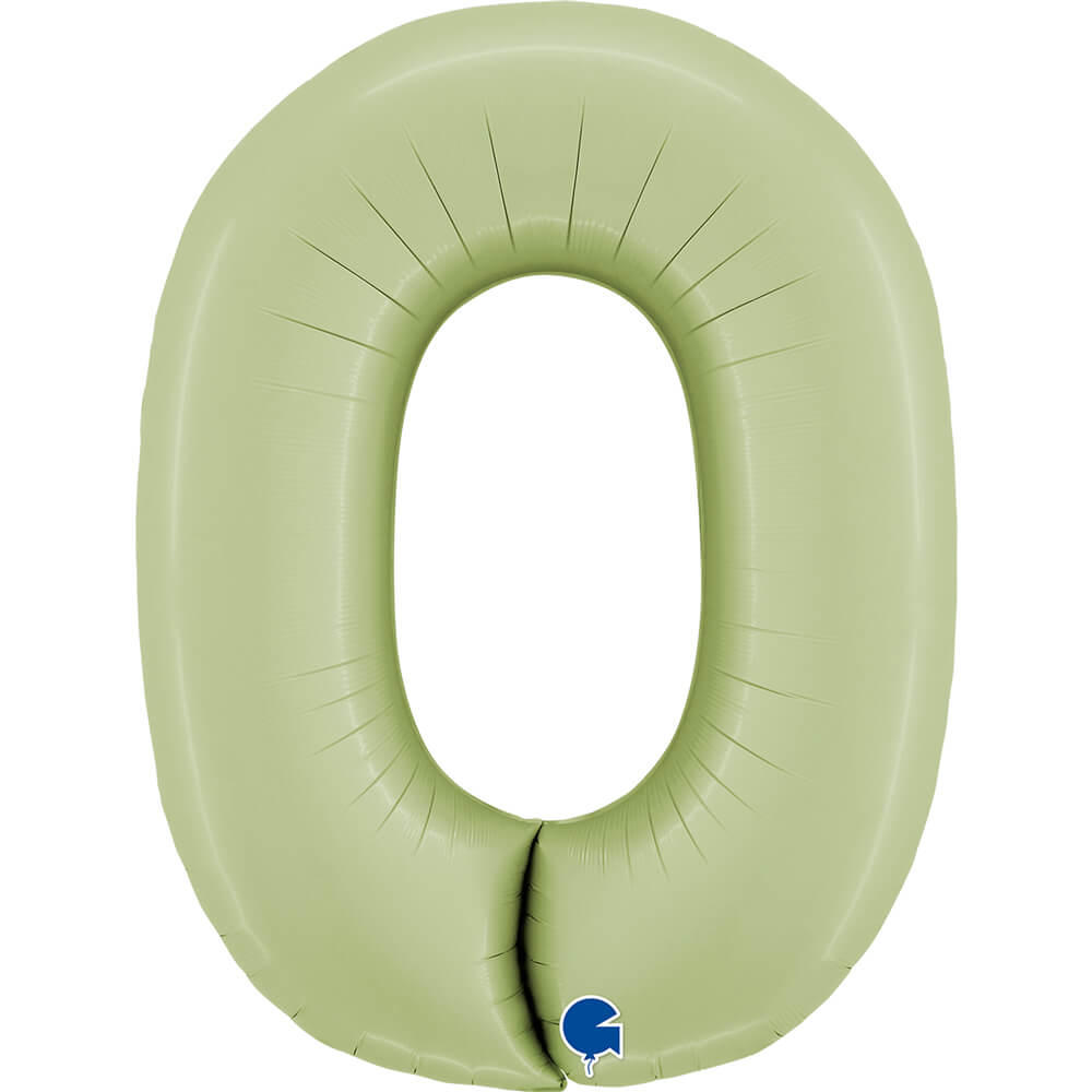 Ballon chiffre - vert olive satiné - 40" - Gonflage Hélium en boutique
