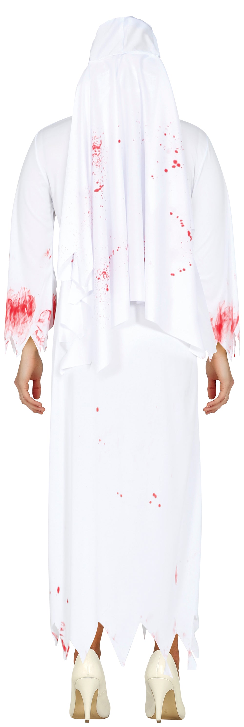 Déguisement nonne ensanglantée femme - blanc et rouge - Halloween