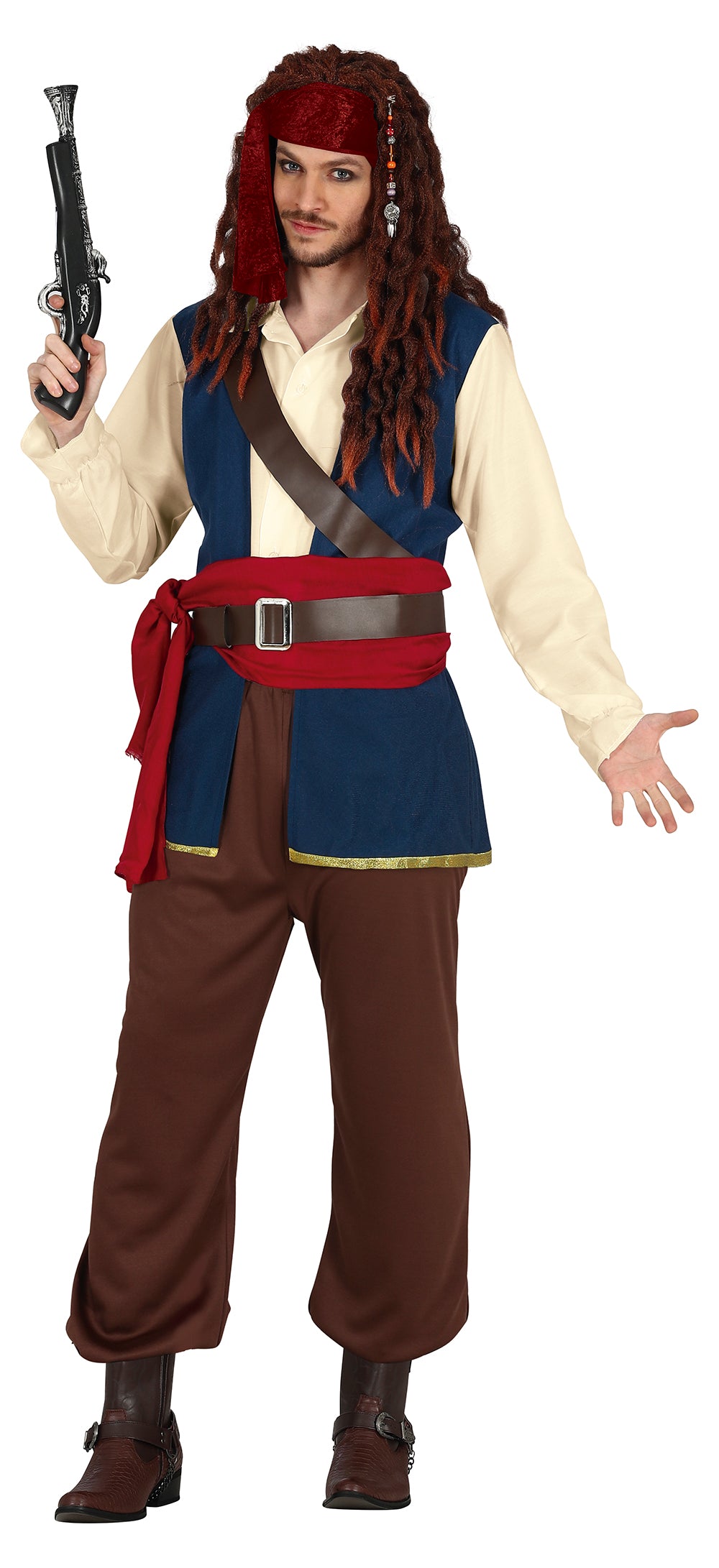 Déguisement Pirate Homme Adulte - Chemise, Gilet et Pantalon