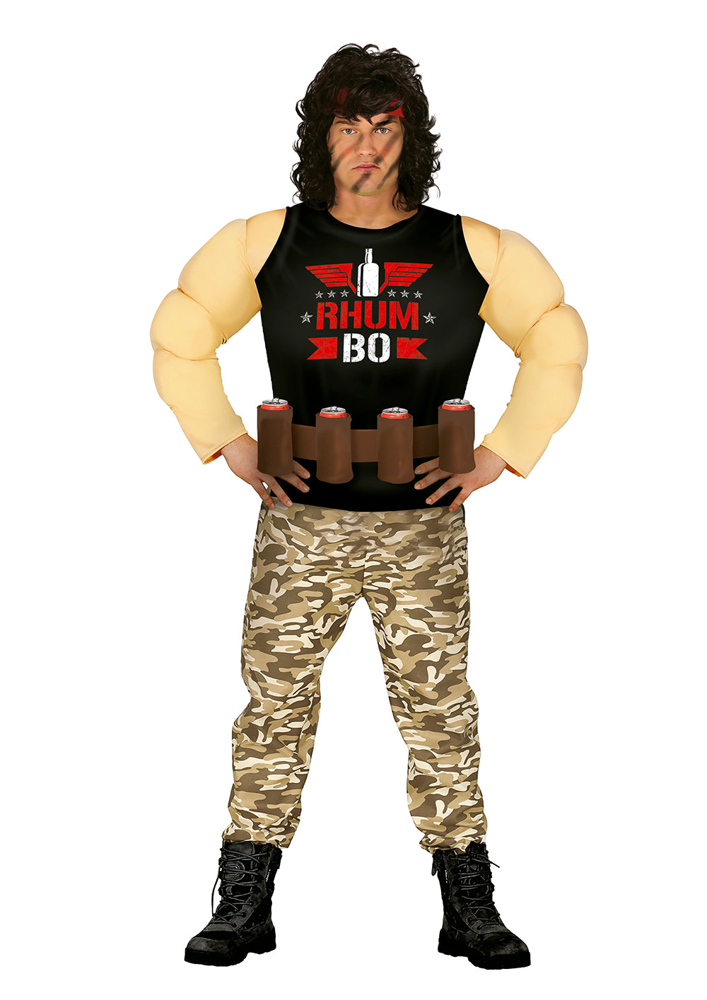 Déguisement Rhum Bo Homme - T-Shirt, Ceinture, Pantalon et Porte-Gobelet