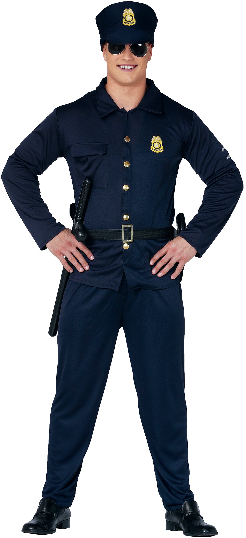 Déguisement Policier Homme - Chemise, Ceinture, Casquette et Pantalon