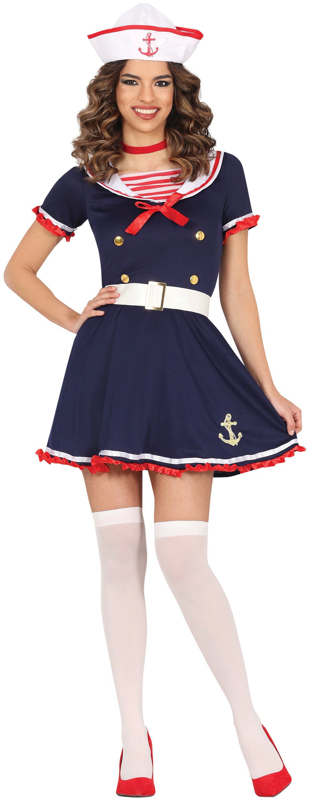 Déguisement Marinière Femme - Ceinture, Chapeau et Robe