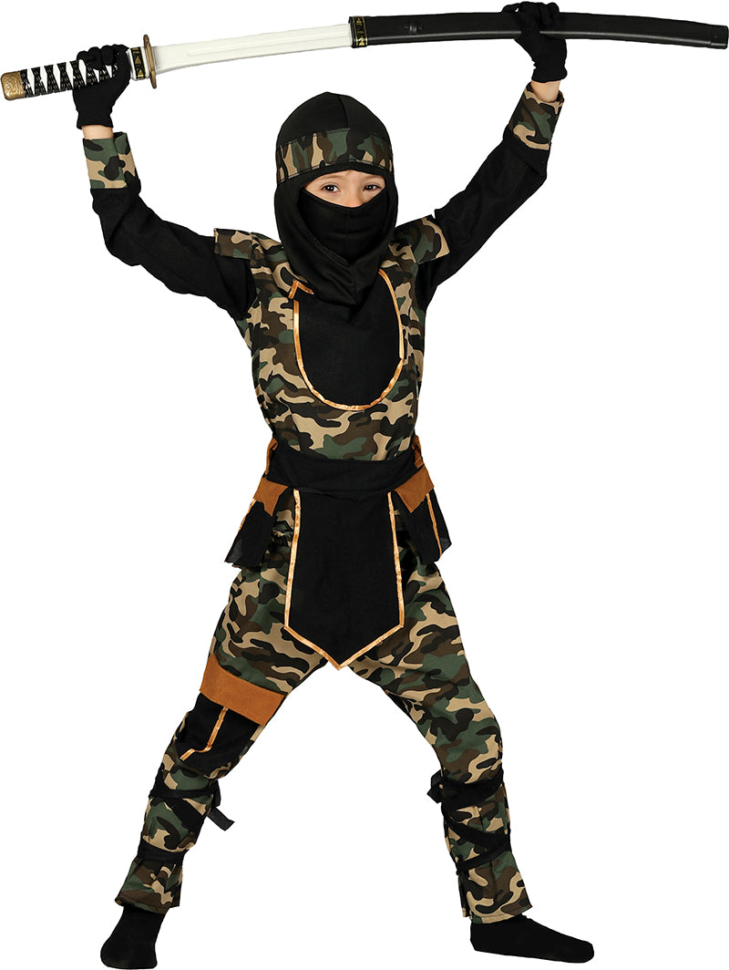 Déguisement Ninja Commando Garçon - Capuche, Tunique et Pantalon