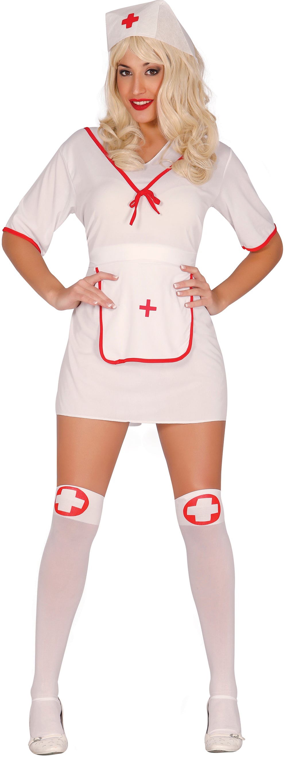 Déguisement Infirmière Femme - Coiffe, Tablier et Robe