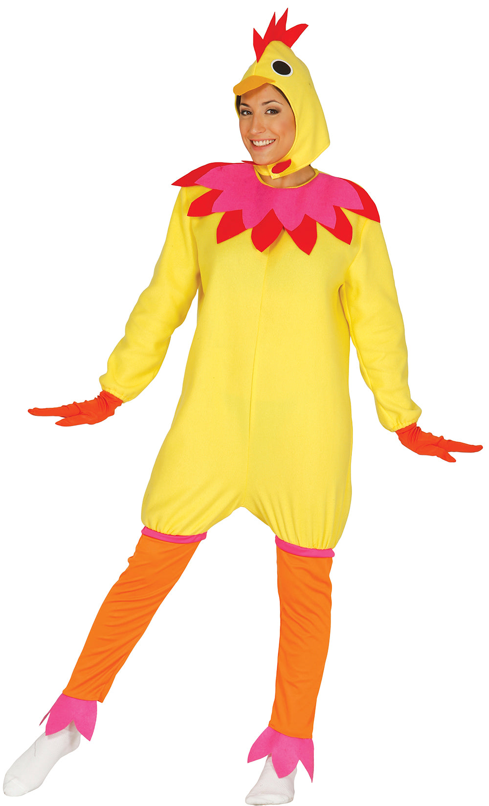 Déguisement Poule Femme - Capuche, Cou et Combinaison