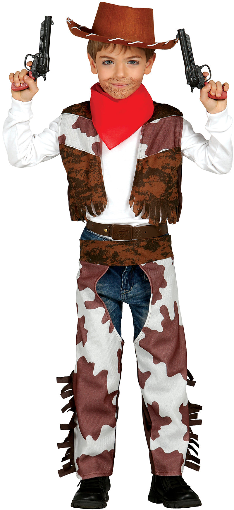Déguisement Cow-Boy Garçon - Gilet, Couvre-pantalon et Foulard