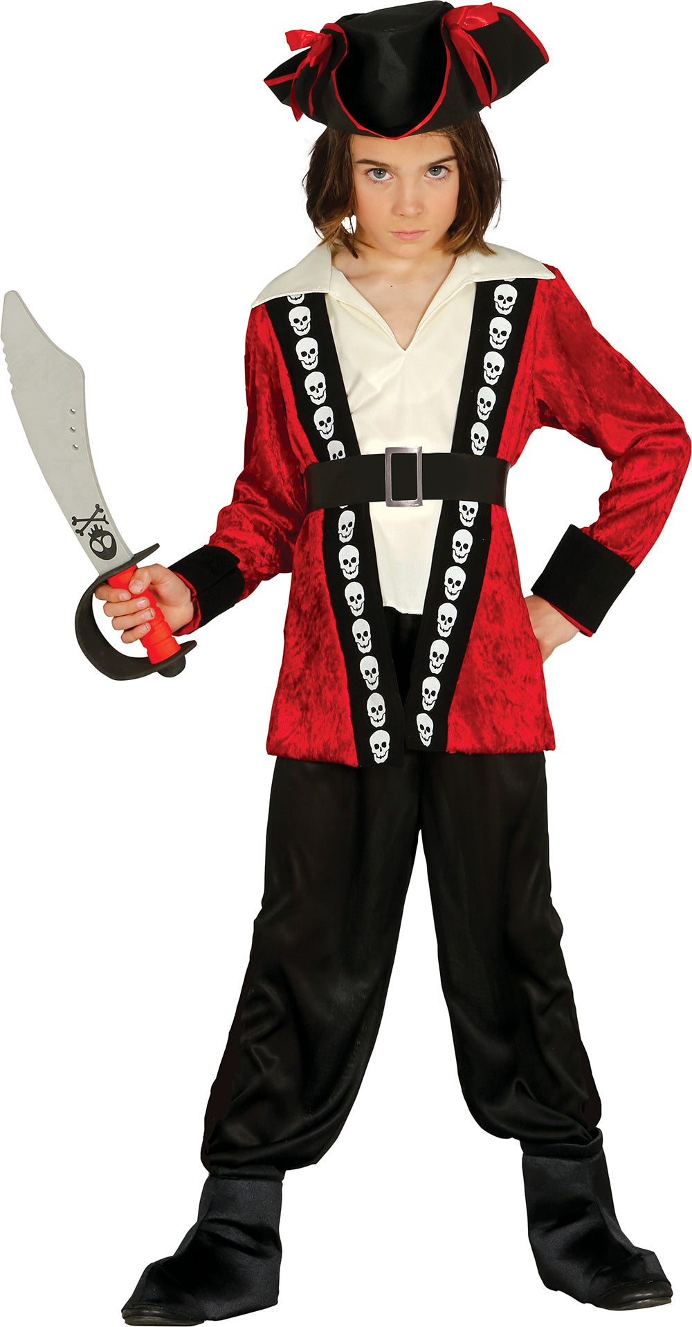 Déguisement Pirate Garçon - Chemise, Veste, Ceinture et Pantalon