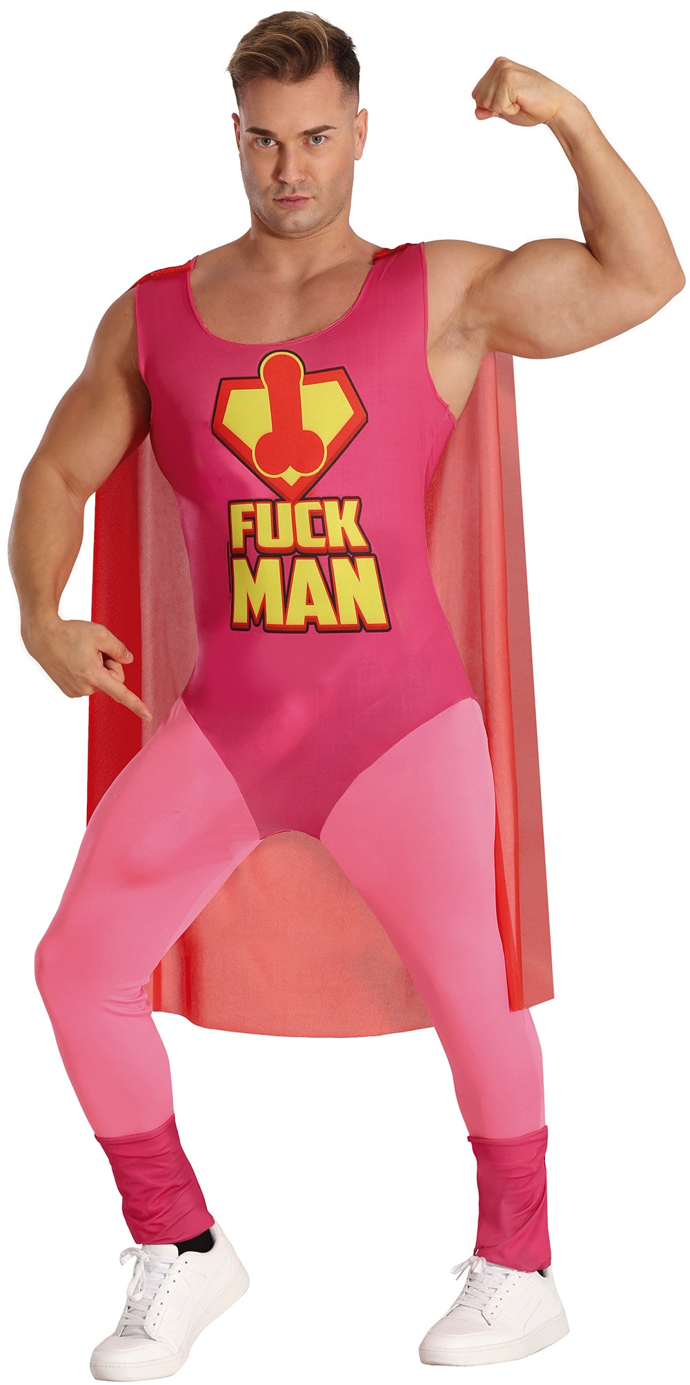 Déguisement Fuckman Hero Homme Adulte - Cape et Combinaison