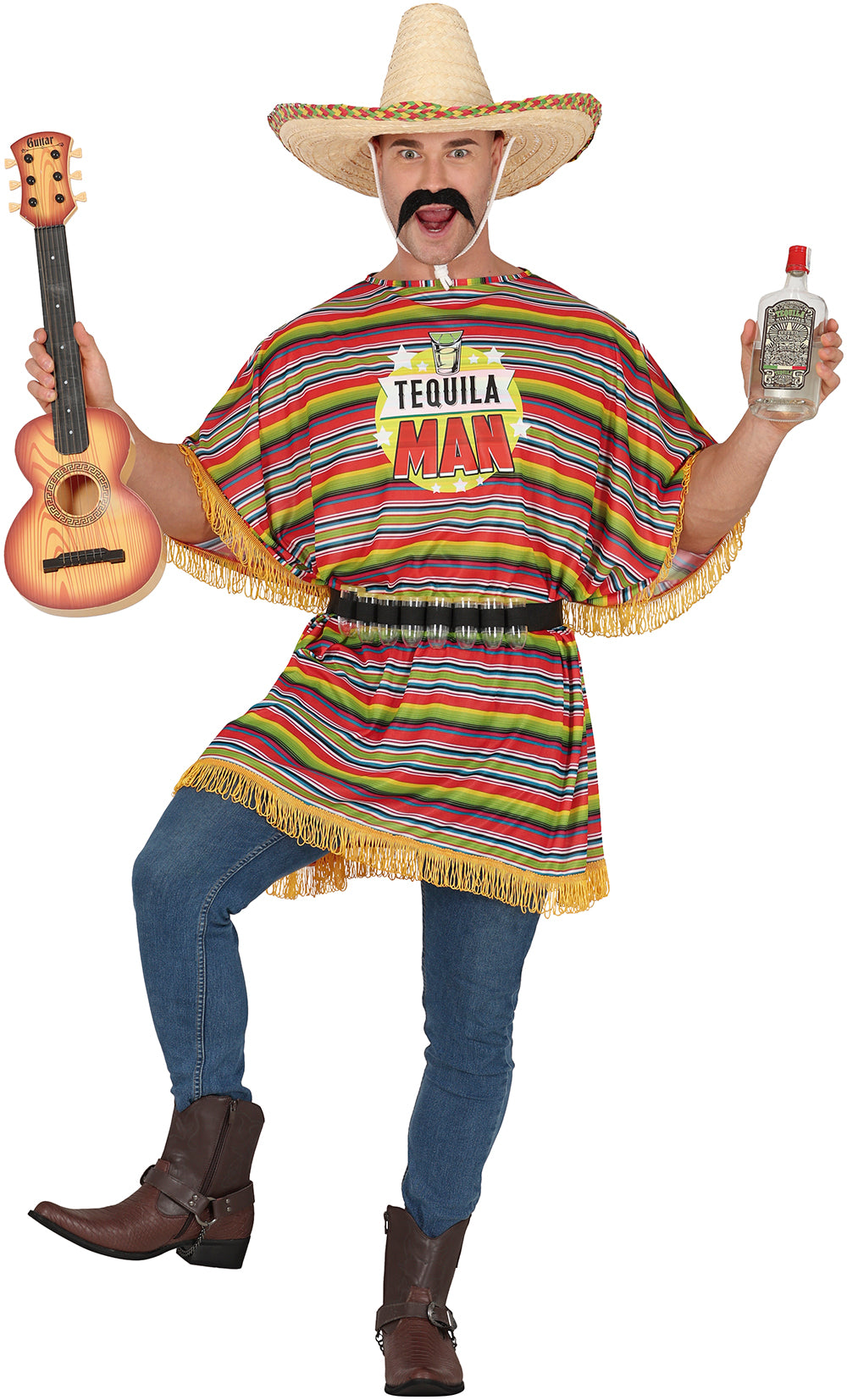 Déguisement Tequila Man Homme Adulte - Ceinture et Poncho