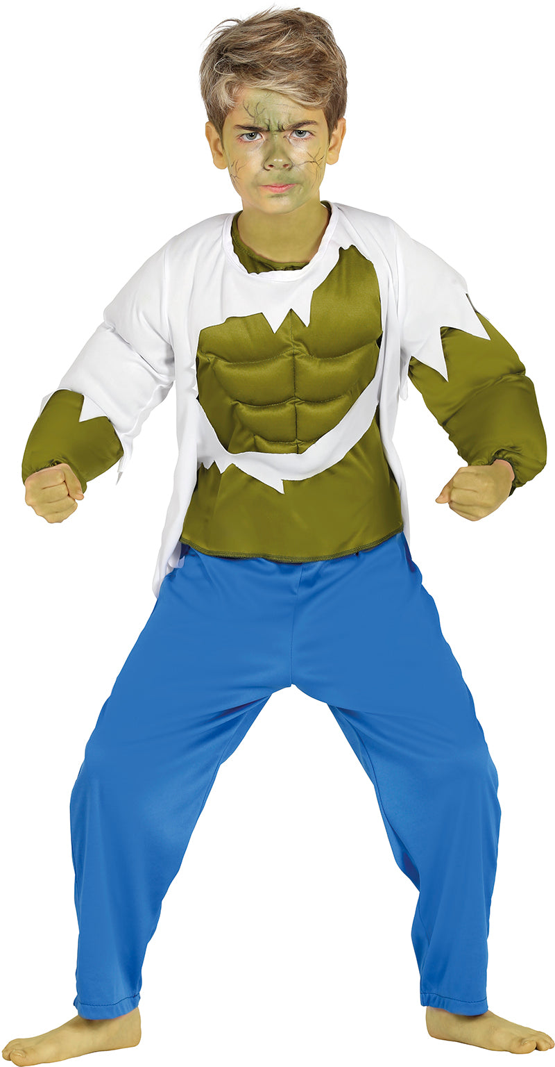 Déguisement Costaud Vert Garçon - Chemise, T-Shirt et Pantalon