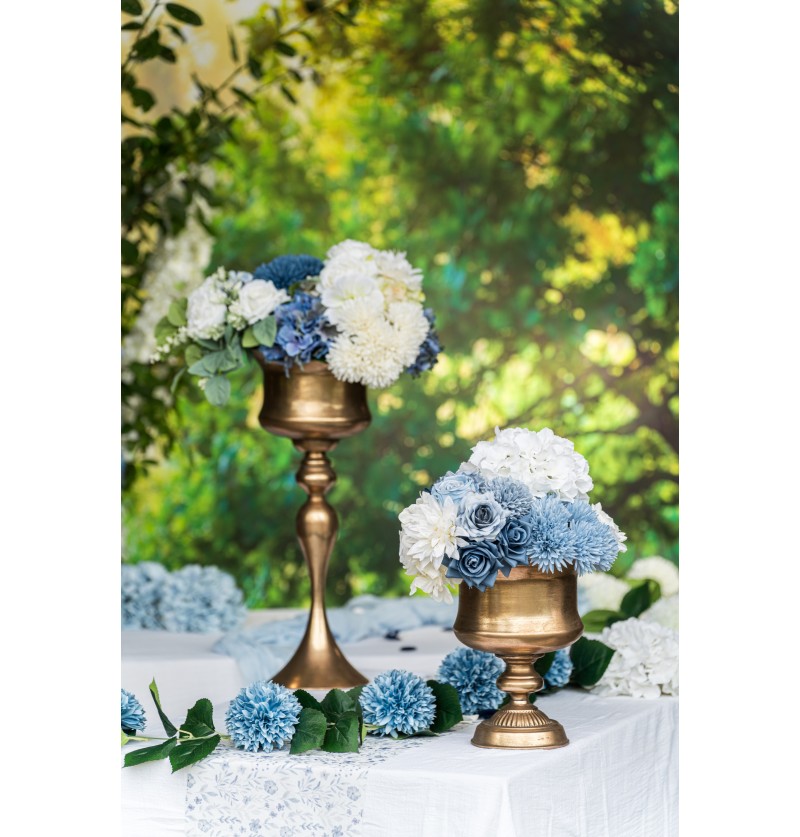 Guirlande dahlias blancs artificiels – mariage & fête – 220 cm – 9 fleurs